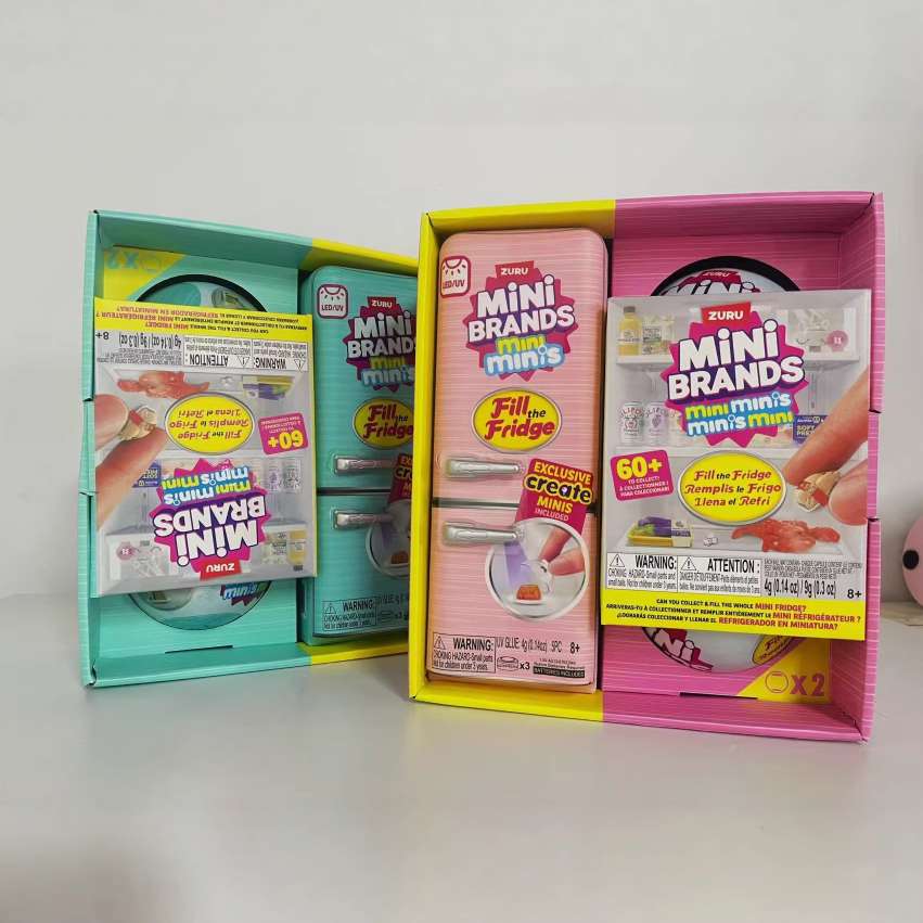 跨境新品Mini冰箱创意模型摆件盲盒套装过家家高品质微缩食玩冰箱 盲盒产品图
