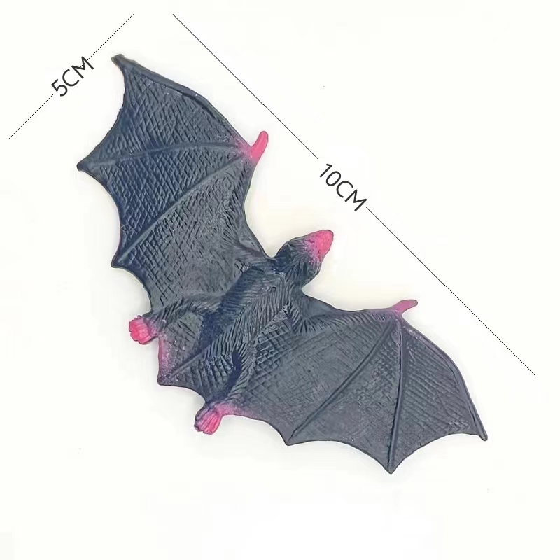 万圣节化妆舞会用品整蛊玩偶蜘蛛蝙蝠毛毛虫蝙蝠鬼头指套手偶模型玩具摆件详情图9