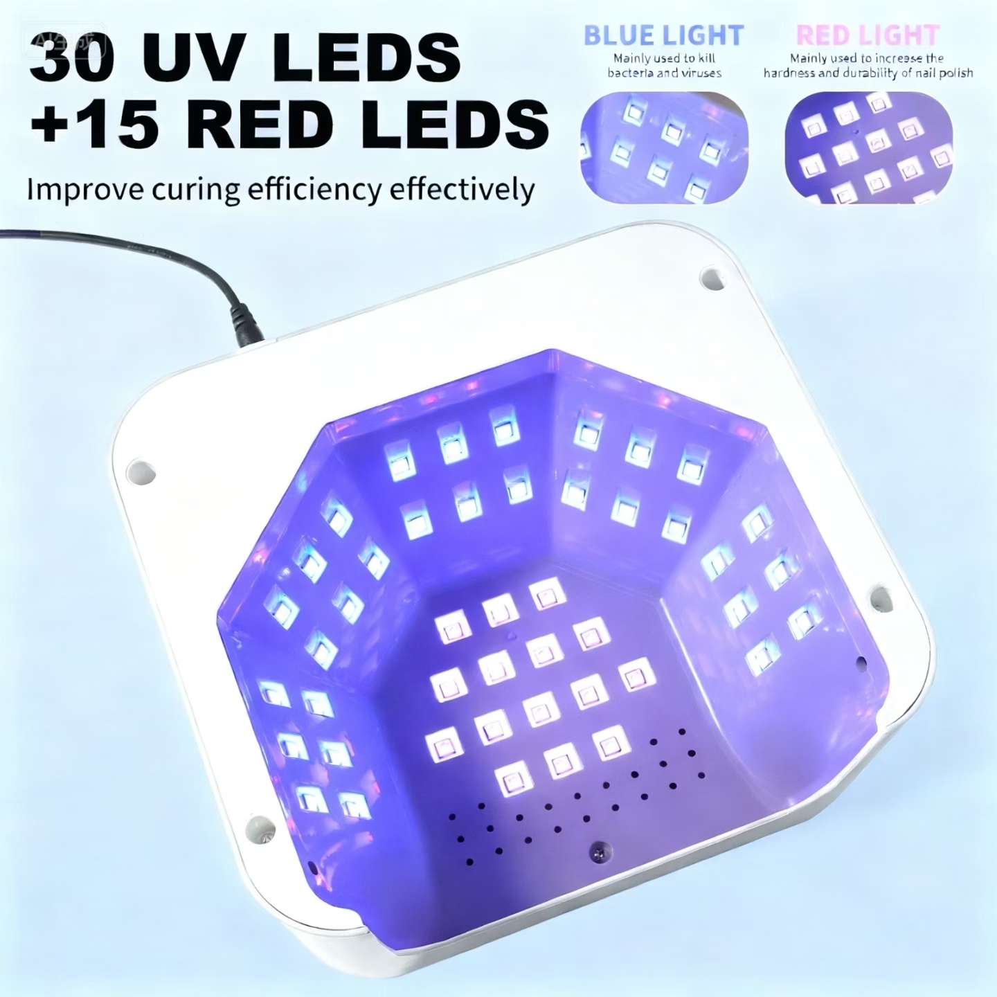 High-power nail art light therapy lamp for quick glue baking Application Scenario