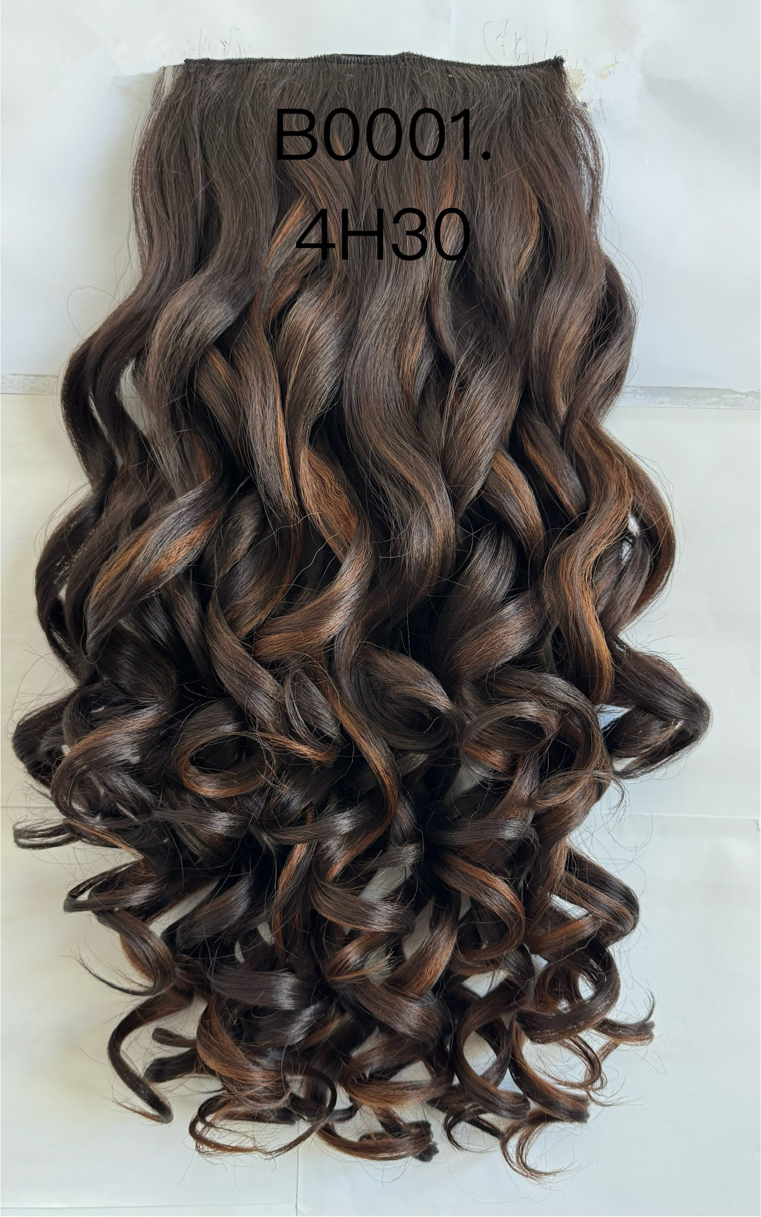 Easyoungwig hair extensions from Yiyang, matte synthetic fiber, Yaki high-temperature silk, hand-wound fluffy wavy curls, formed in a curly tube, three-tooth hair extensions, one-piece hair extensions Specification image