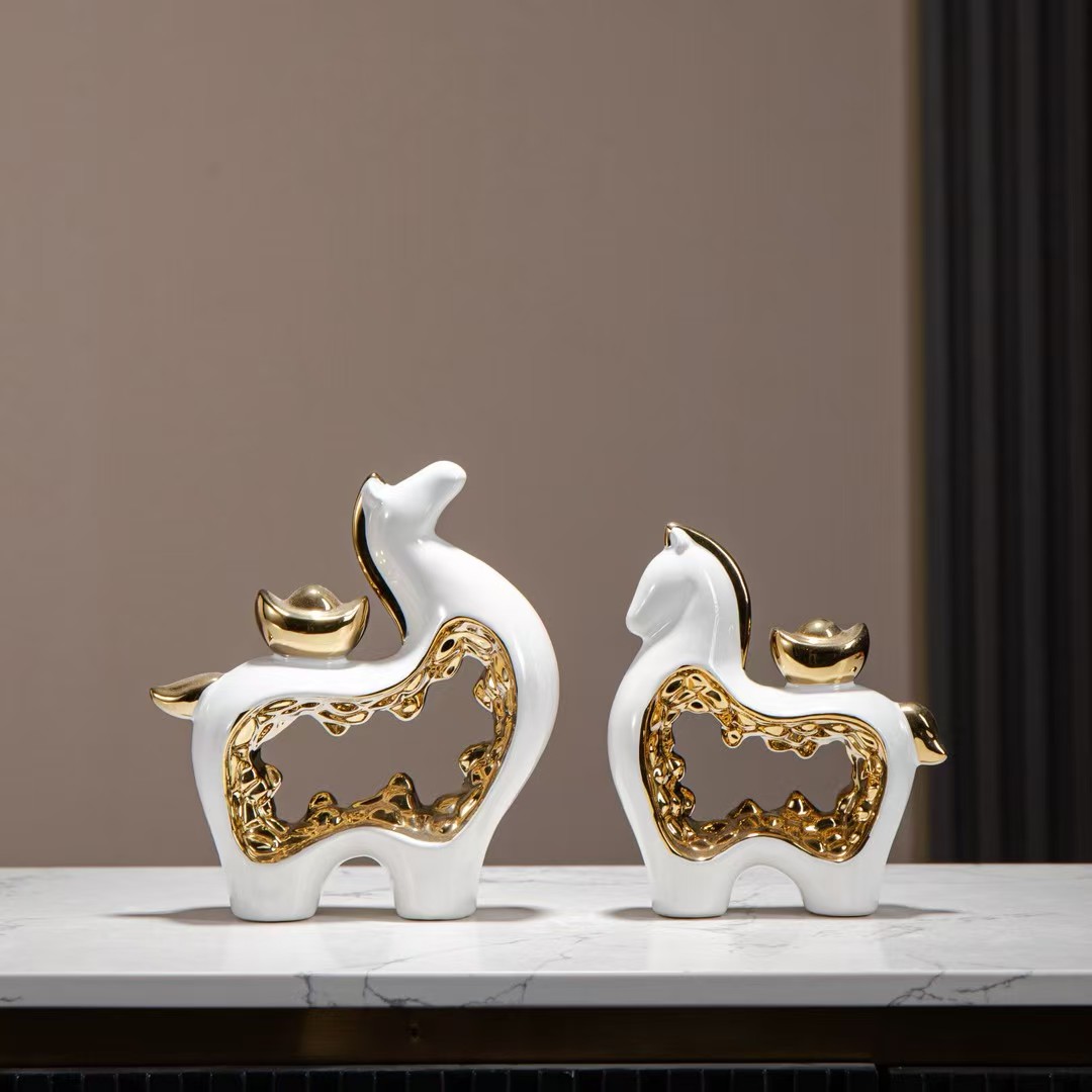 Modern and simple wine cabinets, TV cabinets, entrance hall ornaments, light luxury and high-end living room home decorations, housewarming gift vases Specification image