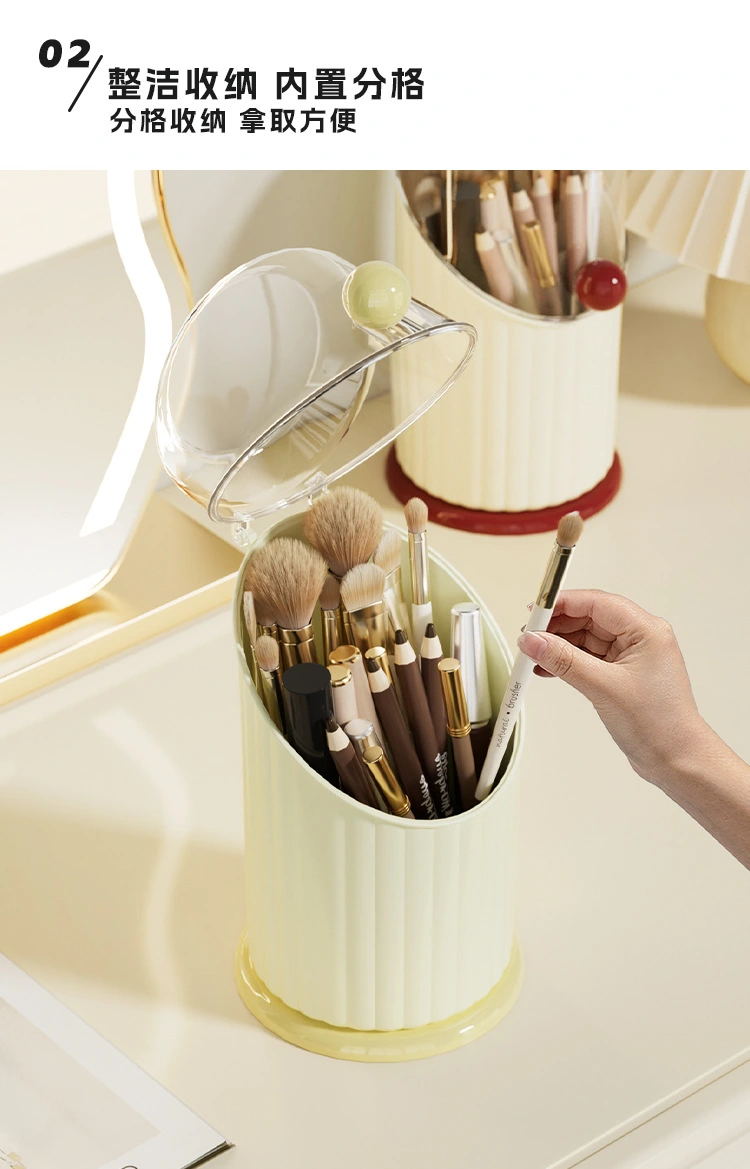 J192-JX2414 Makeup Storage box, pen holder, desktop cosmetics rack, household lipstick and brush storage box detail image 8