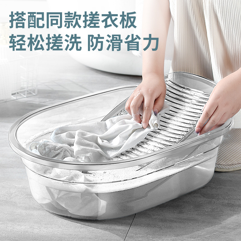 大不锈钢盆/不锈钢盆加厚/不锈钢盆/脸盆/奥氏体型不锈钢多用盆白底实物图