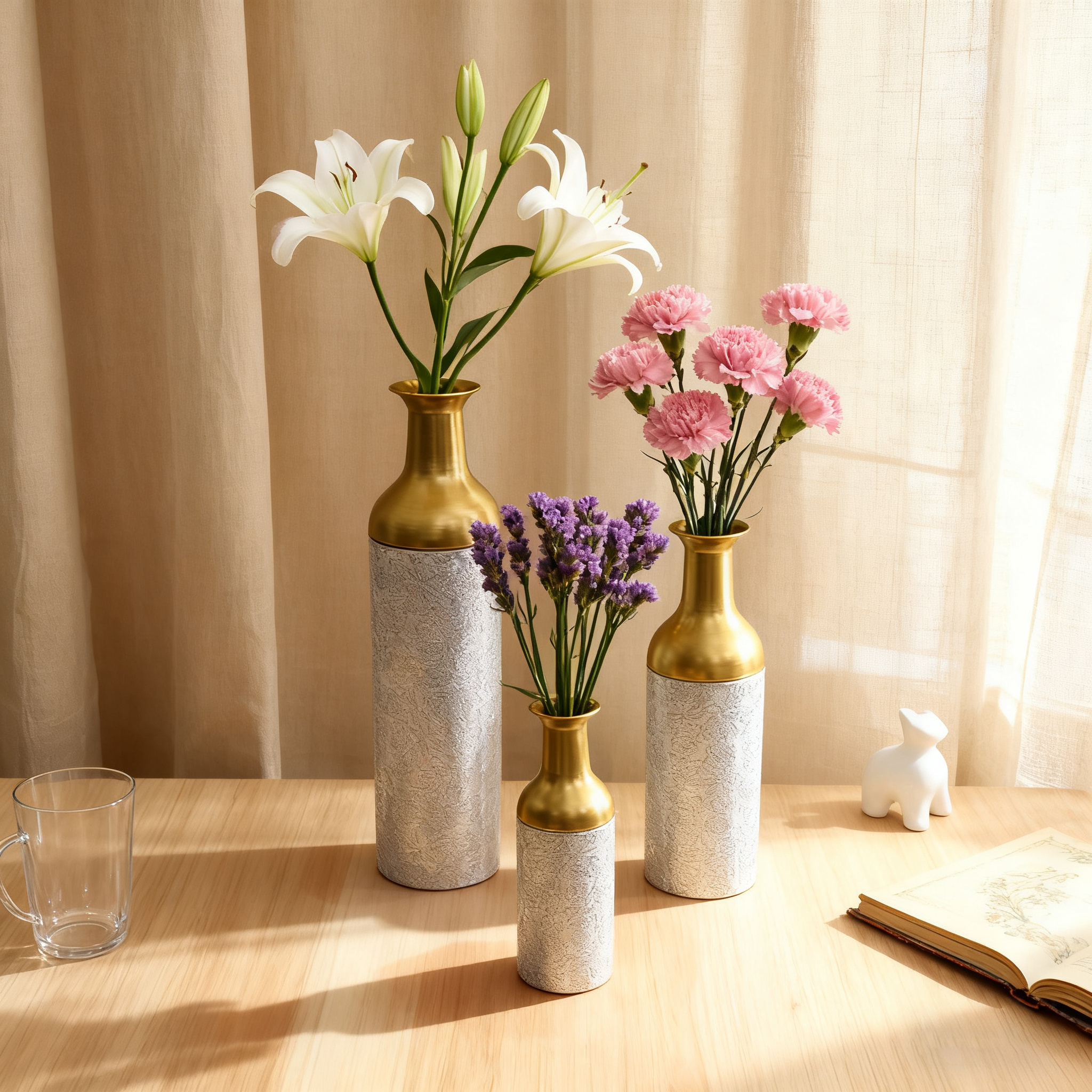 铁艺花瓶装饰花瓶三合一