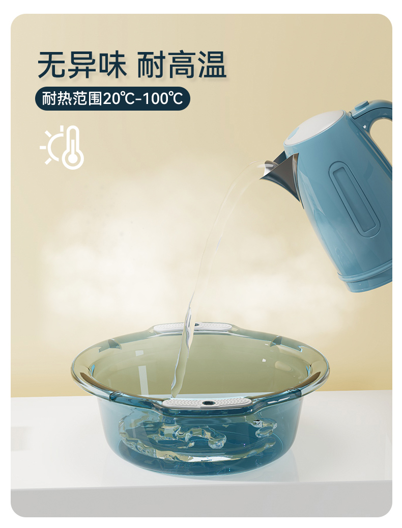 脸盆学生宿舍用透明盆塑料加大号洗脸盆洗衣盆住校加厚耐用洗漱盆详情7