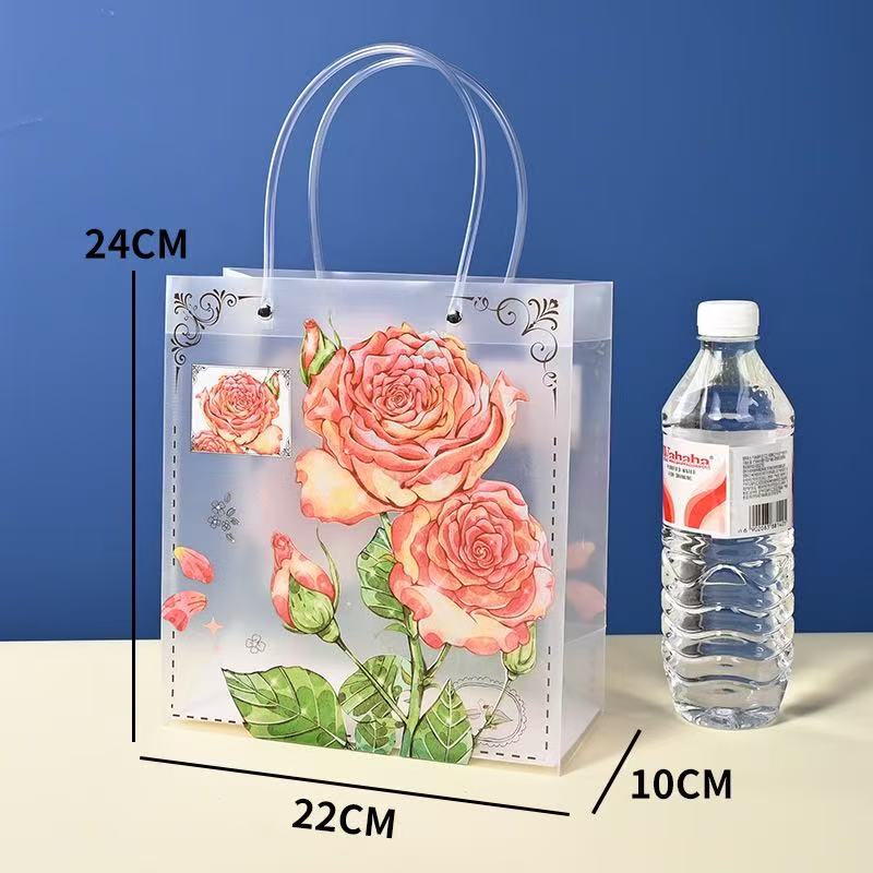 礼品袋/塑料袋/红酒瓶袋/塑料手提袋/包装袋子塑料白底实物图