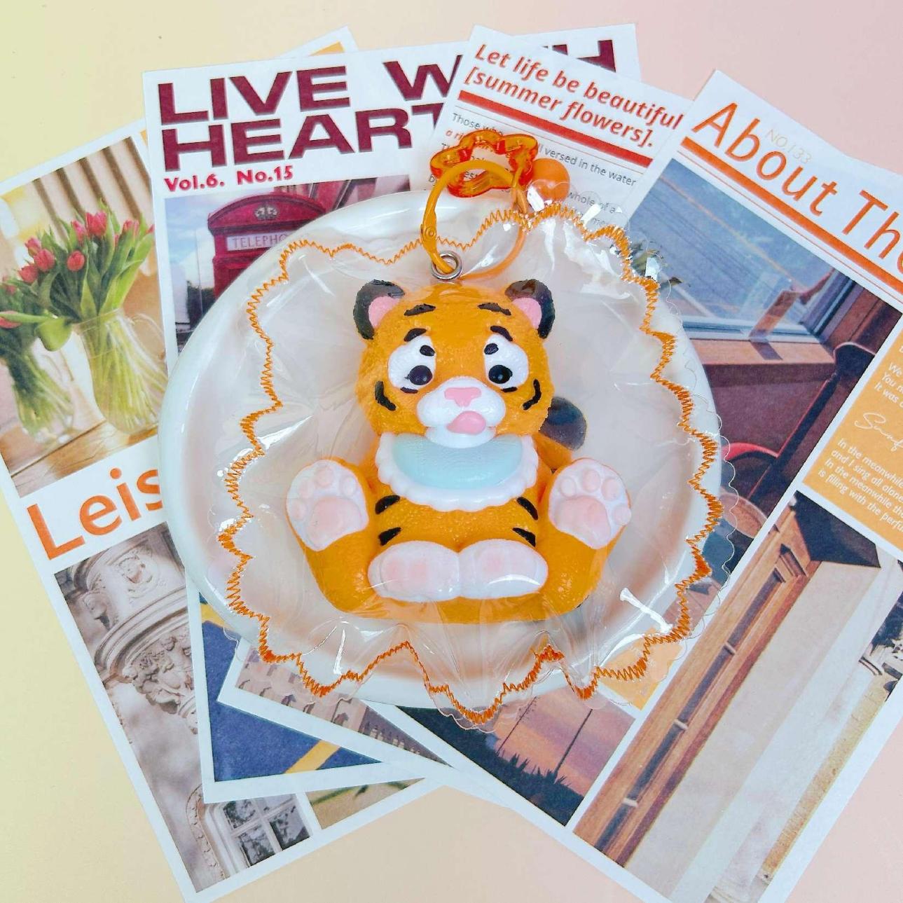 Silicona de grado alimenticio pinch le tiger tiger leopard animal series Item Picture