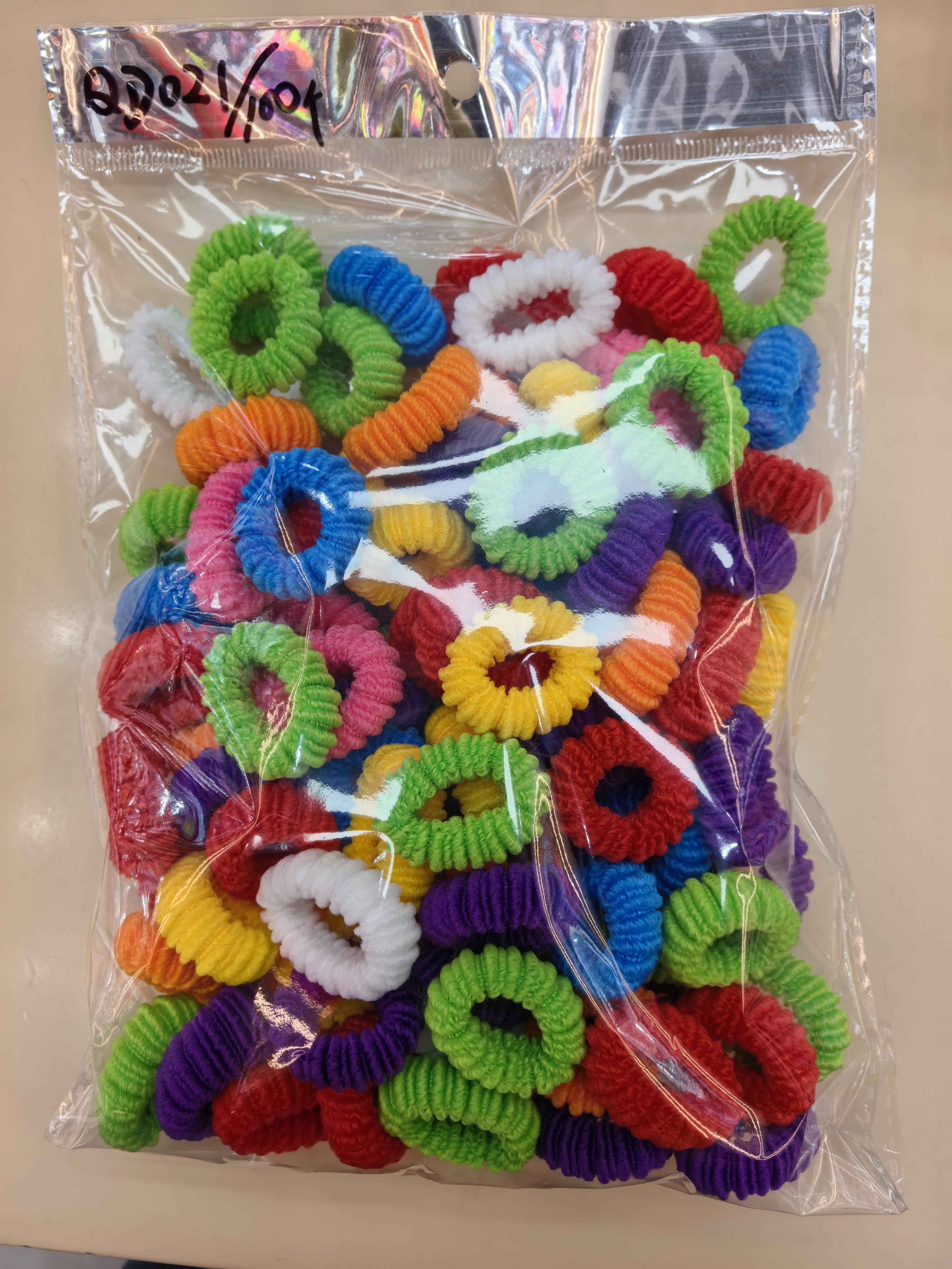 毛巾圈齿轮戒指圈儿童发饰头绳弹力无痕皮筋