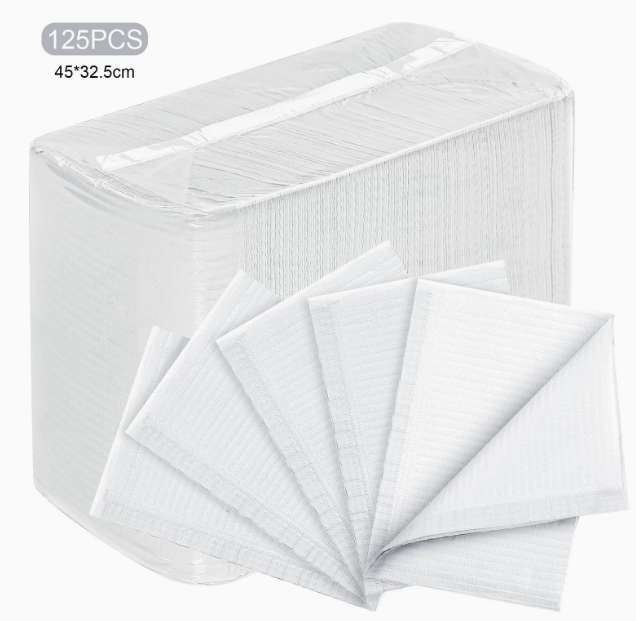 Cross-border best-selling nail art tools: disposable nail art table MATS, waterproof cleaning pads, hand pillows, towel pads, absorbent tablecloths, 125 pieces Application Scenario