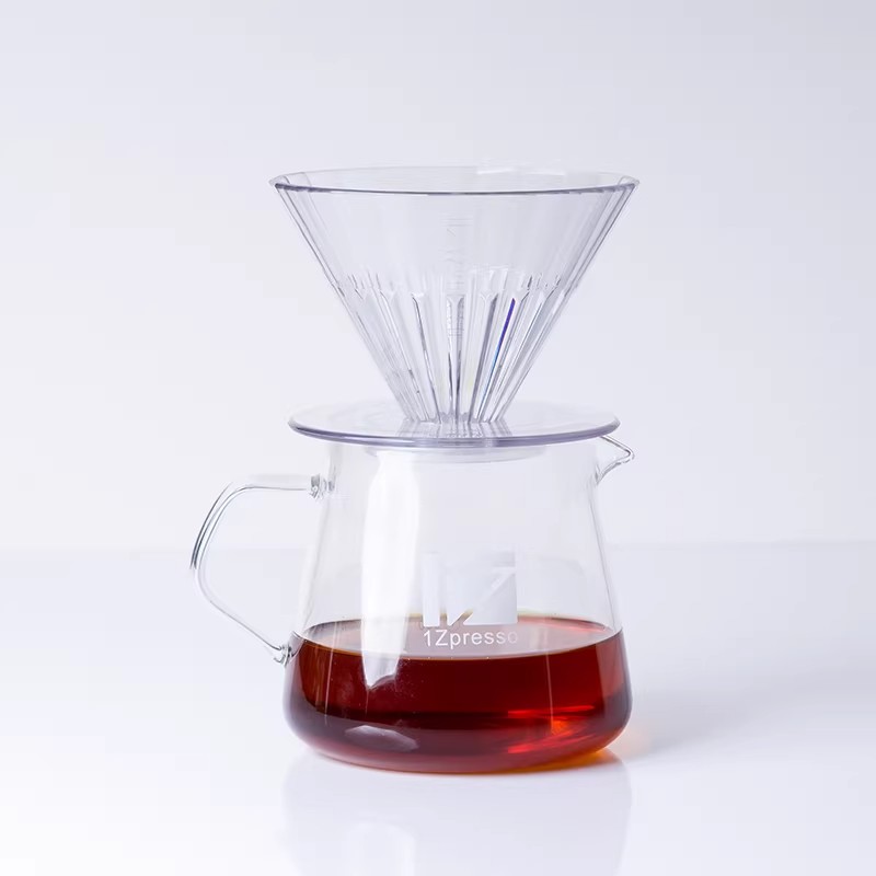 Hand-brewed coffee filter cup PCTG, free of bisphenol A, conical household drip filter V01, sweet brewing coffee filter Item Picture