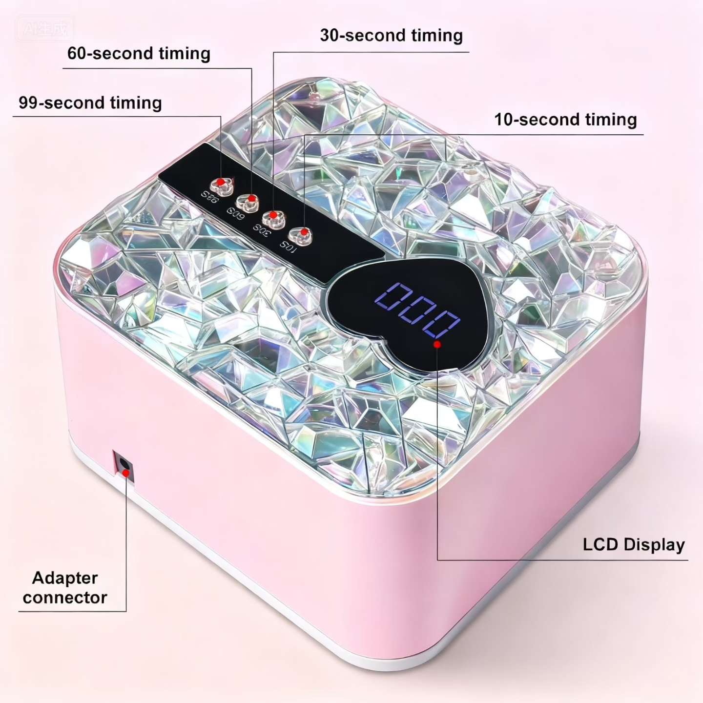 High-power nail art light therapy lamp for quick glue baking detail image 8