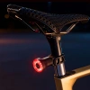 2508 aluminum round smart taillights, smart brake taillights, aluminum alloy USB charging bicycle taillights, smart brake sensor taillights, riding equipment, mountain bike warning lights Item Picture
