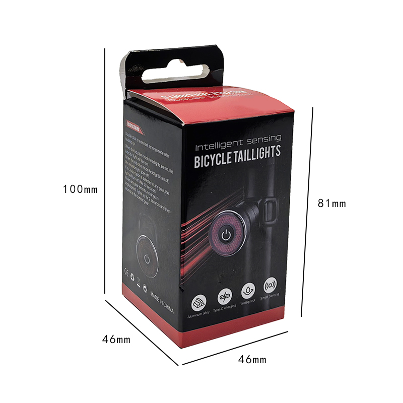 2508 aluminum round smart taillights, smart brake taillights, aluminum alloy USB charging bicycle taillights, smart brake sensor taillights, riding equipment, mountain bike warning lights pic 17