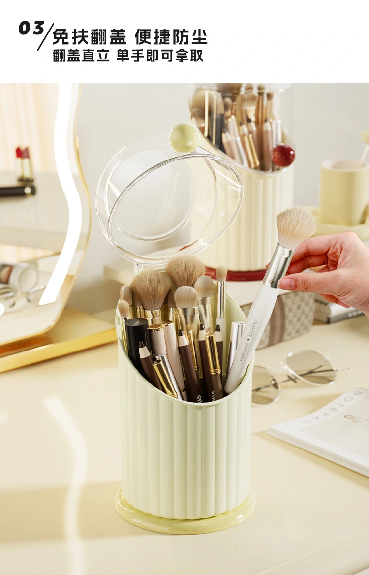J192-JX2414 Makeup Storage box, pen holder, desktop cosmetics rack, household lipstick and brush storage box detail image 4