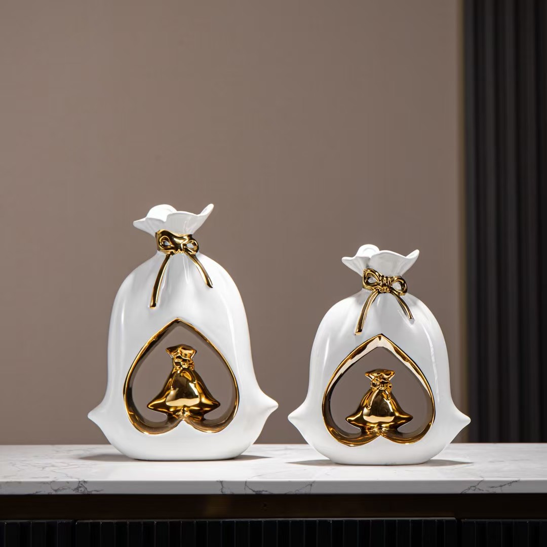 Modern and simple wine cabinets, TV cabinets, entrance hall ornaments, light luxury and high-end living room home decorations, housewarming gift vases detail image 2