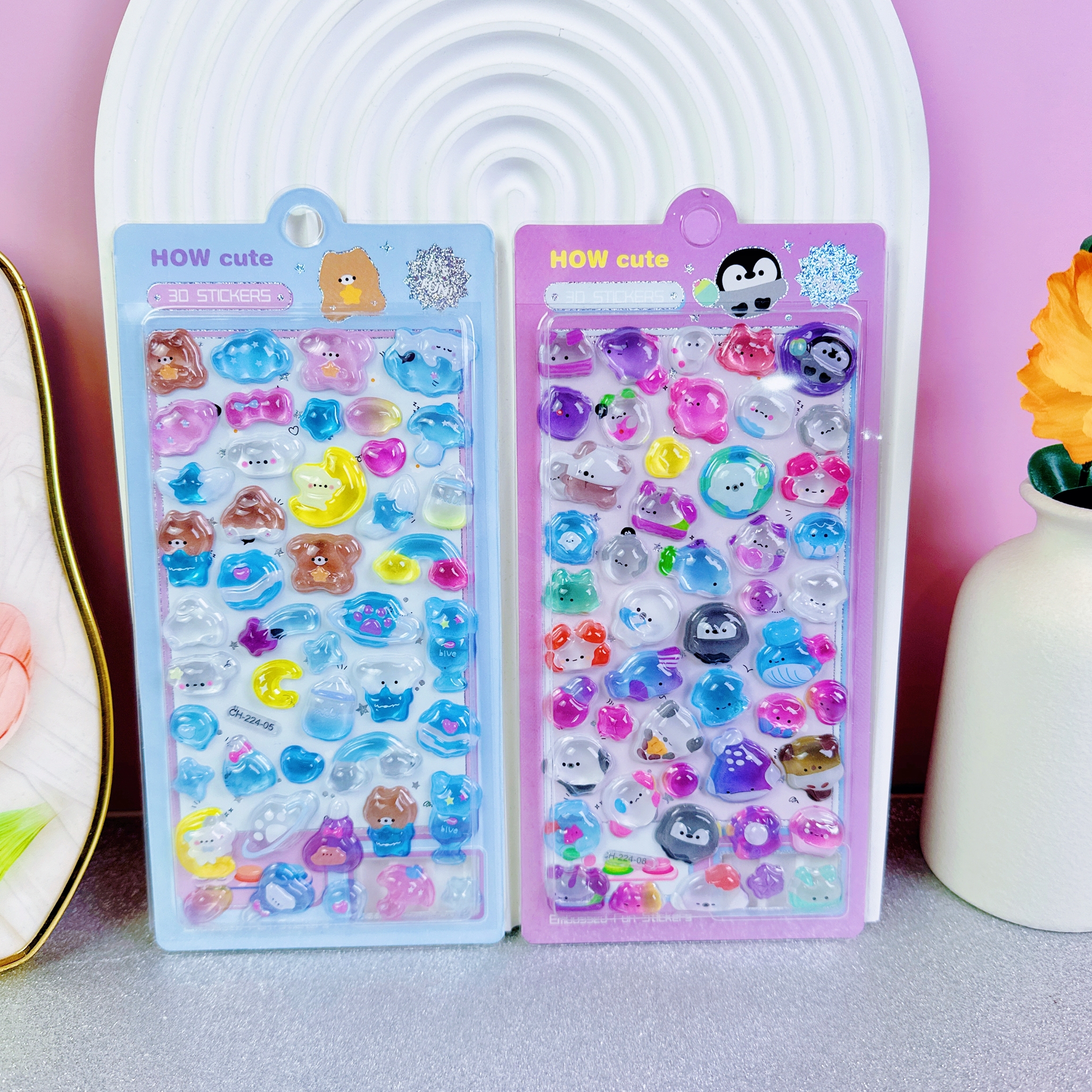 宝贴纸3D浮雕贴纸套装可爱造景贴纸水贴可选尺寸详情5