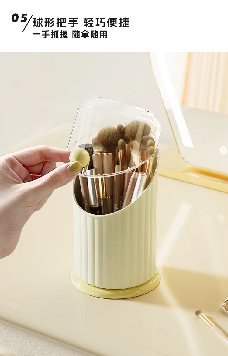 J192-JX2414 Makeup Storage box, pen holder, desktop cosmetics rack, household lipstick and brush storage box detail image 5
