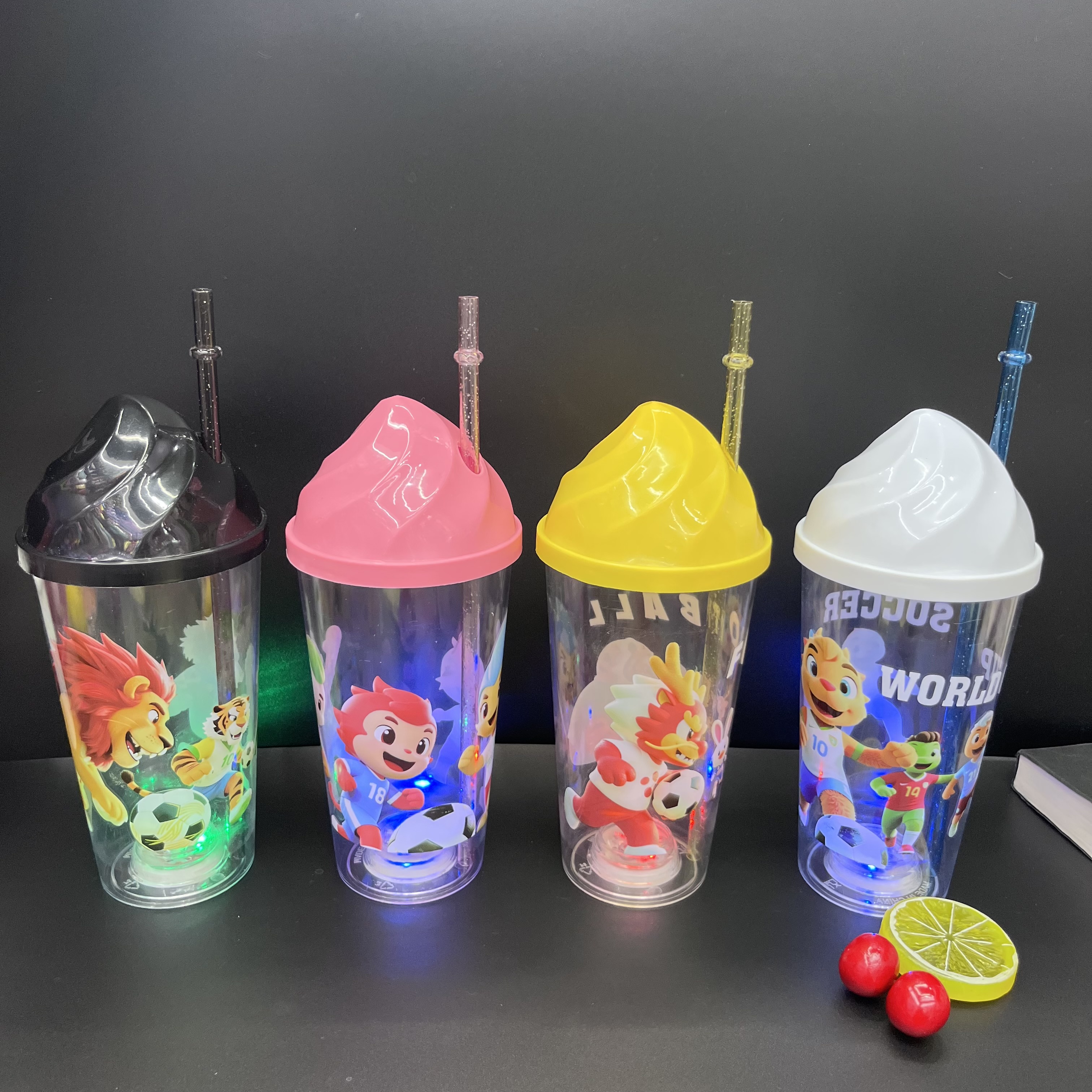 卡通儿童吸管杯塑料水杯便携杯喝水杯吸管水杯塑料杯工厂直销详情6