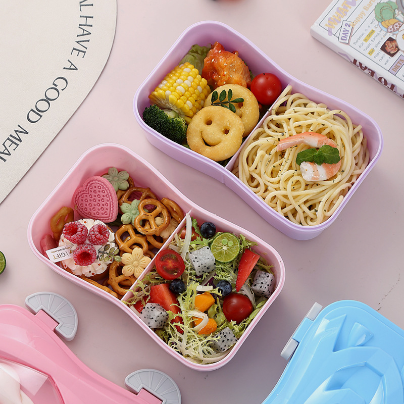 The H226-568 high-appearation-level plastic lunch box set for office workers can be microwave-heated and students can serve separate meals details Picture