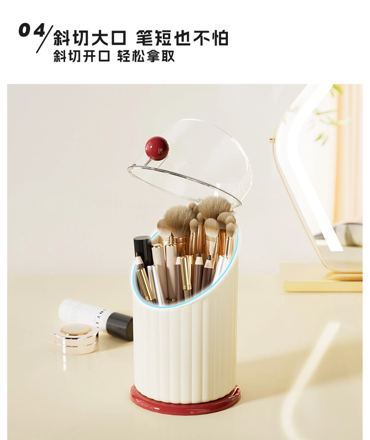 J192-JX2414 Makeup Storage box, pen holder, desktop cosmetics rack, household lipstick and brush storage box detail image 7
