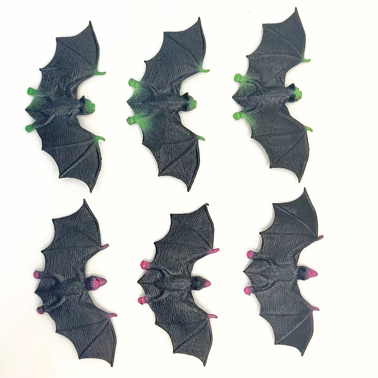 万圣节化妆舞会用品整蛊玩偶蜘蛛蝙蝠毛毛虫蝙蝠鬼头指套手偶模型玩具摆件产品图