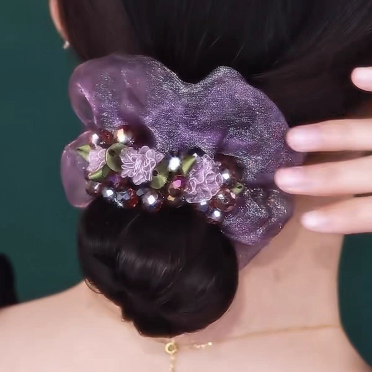 Large intestine hair band, Korean hair tie, women's fashionable and versatile hair band accessory details Picture