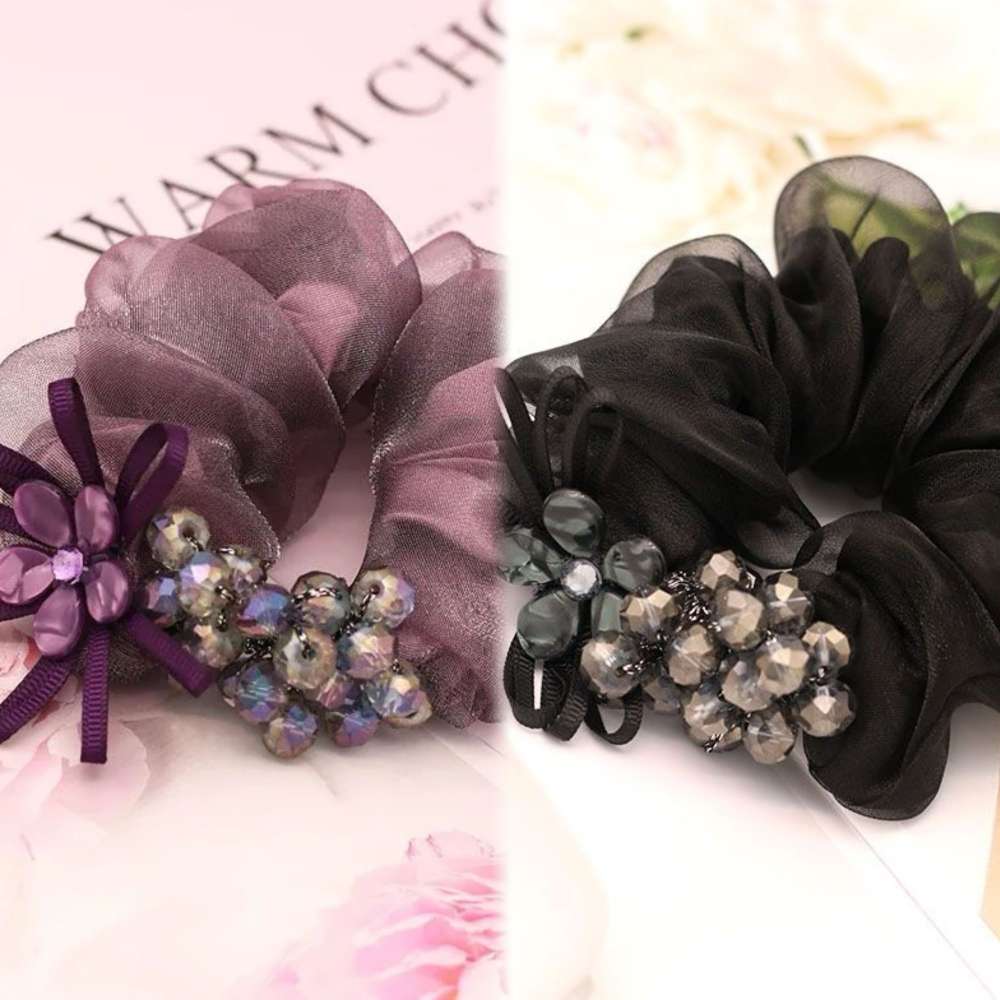 Large intestine hair band, Korean hair tie, women's fashionable hair band, colorful hair band detail image 3