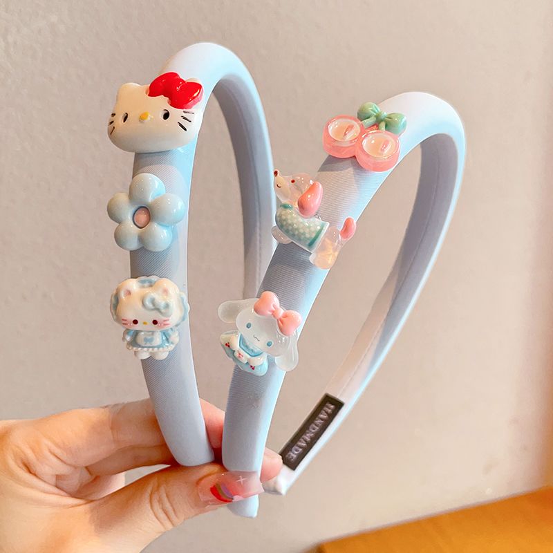 Acrylic children's hair clips, disposable rubber bands, acrylic children's hair clips, children's hair accessories, hair accessories, children's hair bands, cartoon girls, cute Kuromi, anti-slip little girls, girls' hair clips, hair accessories, broken hair headbands detail image 11