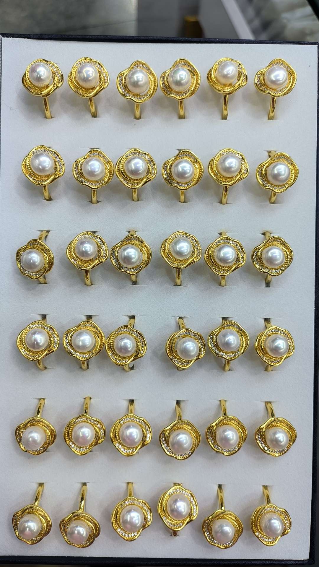 天然珍珠钩织珠宝耳饰简约时尚轻奢设计感