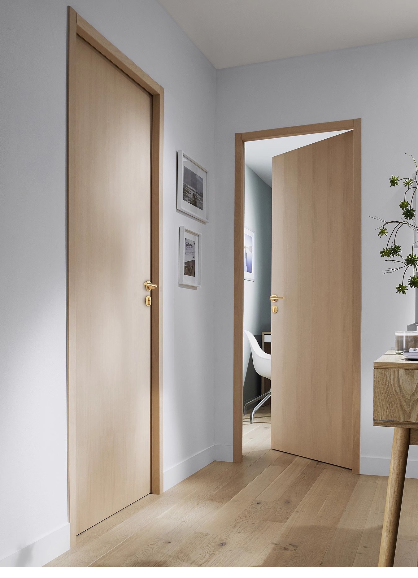 Haobao indoor door locks, bedroom silent magnetic door locks, modern Nordic minimalist split locks, household wooden door handles pic 7