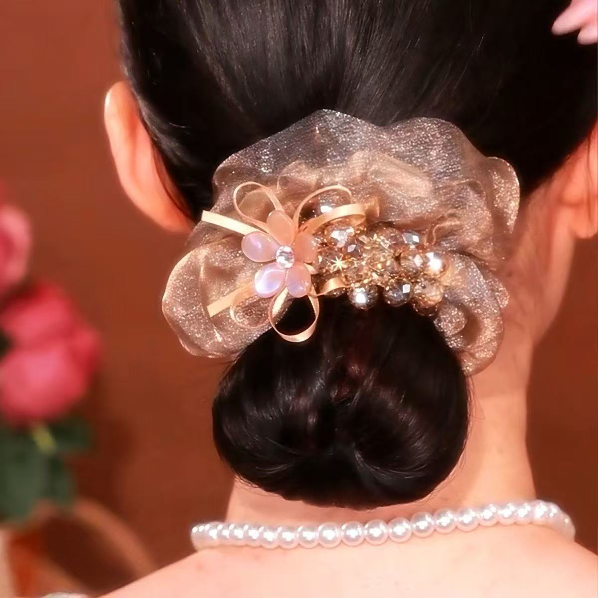 Large intestine hair band, Korean hair tie, women's fashionable hair band, colorful hair band detail image 6