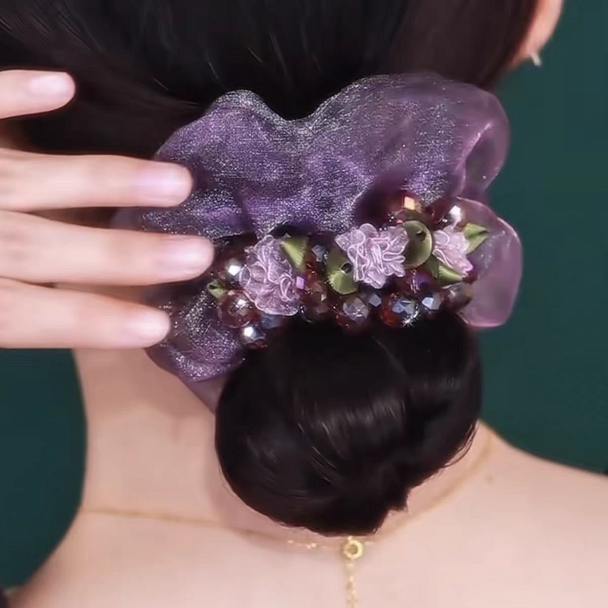 Large intestine hair band, Korean hair tie, women's fashionable and versatile hair band accessory detail image 3