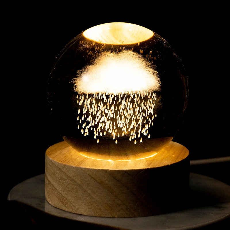 Crystal ball night light, usb model, factory direct sales, overseas bestseller, online bestseller, cross-border e-commerce gift detail image 8