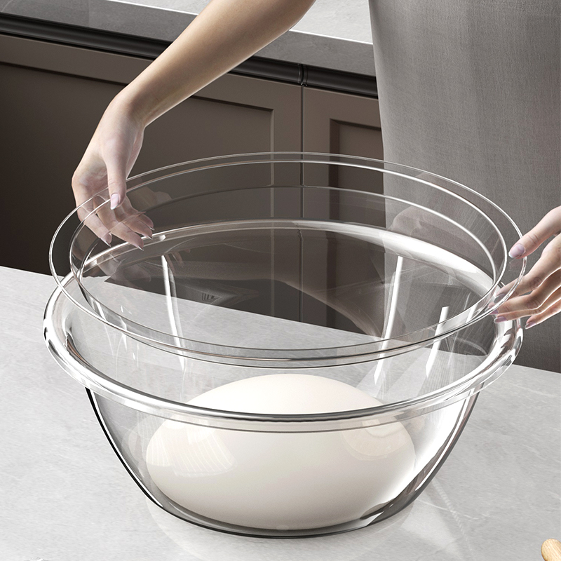 和面盆家用塑料脸盆食品级带盖不粘面透明揉面盆和面打蛋盆拌菜盆详情图3