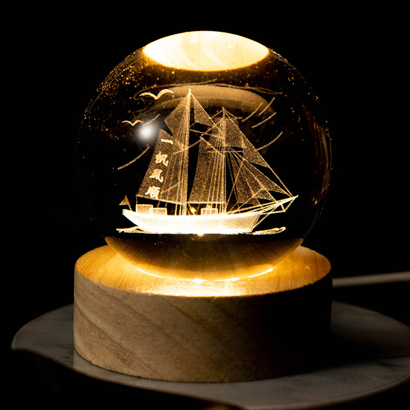 Crystal ball night light, usb model, factory direct sales, overseas bestseller, online bestseller, cross-border e-commerce gift detail image 14