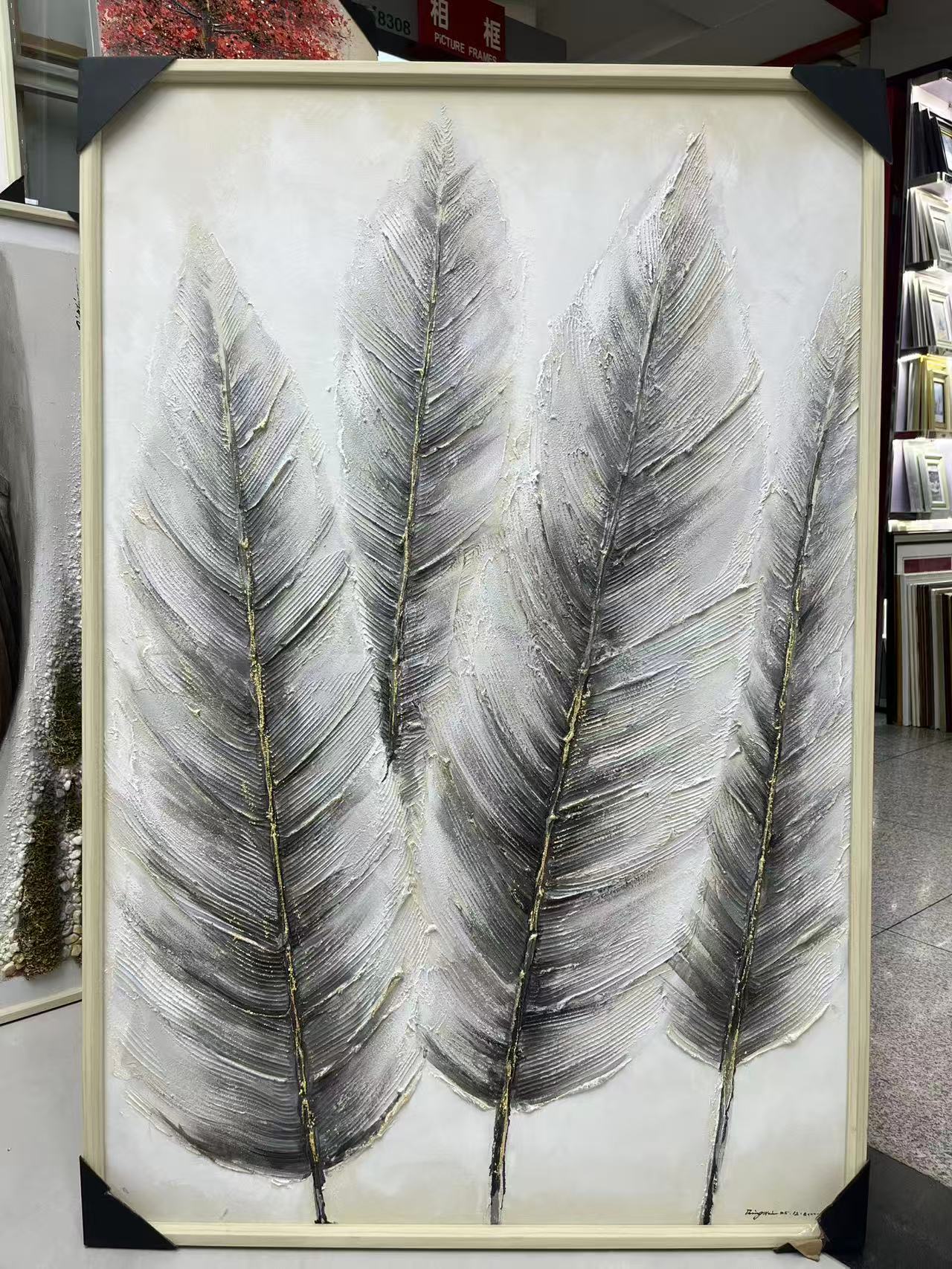 玄关装饰画手绘油画 客厅装饰画轻奢挂画餐厅美式壁画走廊肌理画