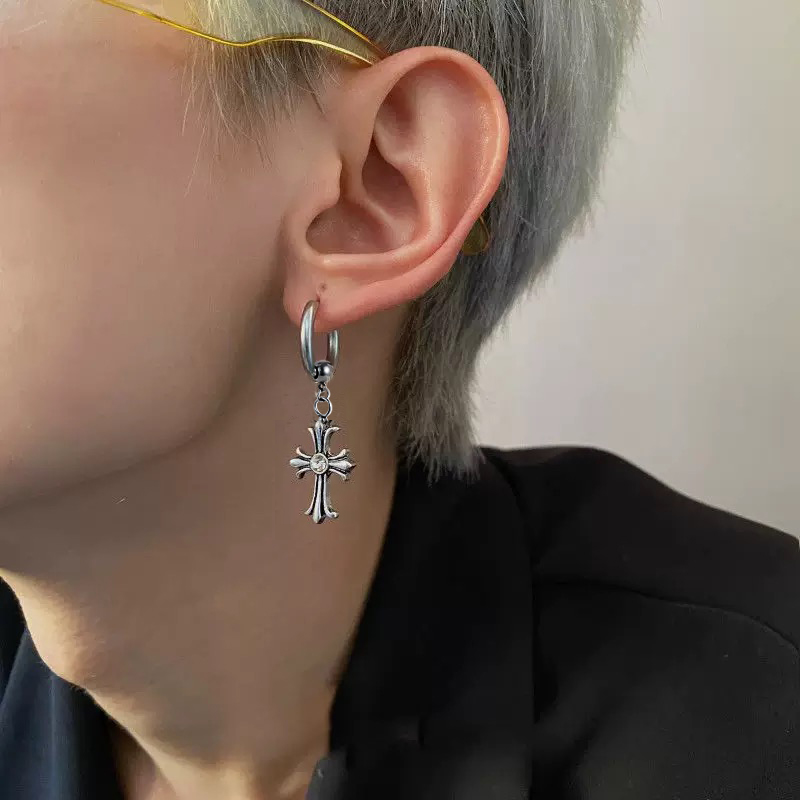 Vintage jewelry, earrings, earrings, women's fashionable ear clips, retro design sense, Changsheng jewelry Item Picture