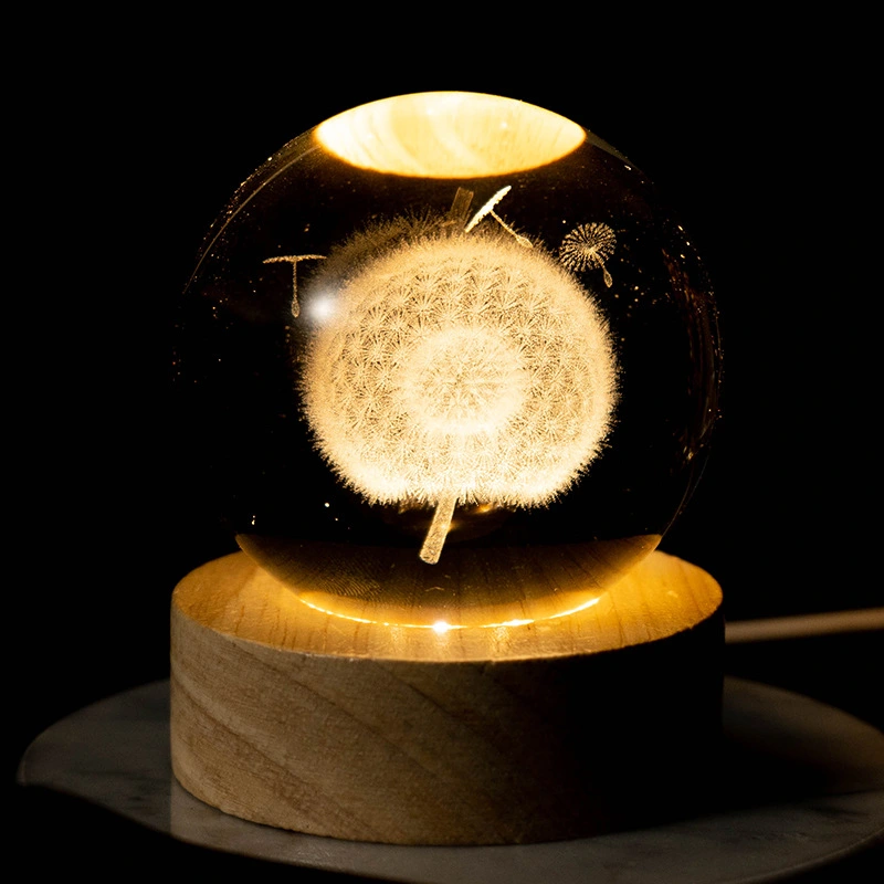 Crystal ball night light, usb model, factory direct sales, overseas bestseller, online bestseller, cross-border e-commerce gift detail image 4