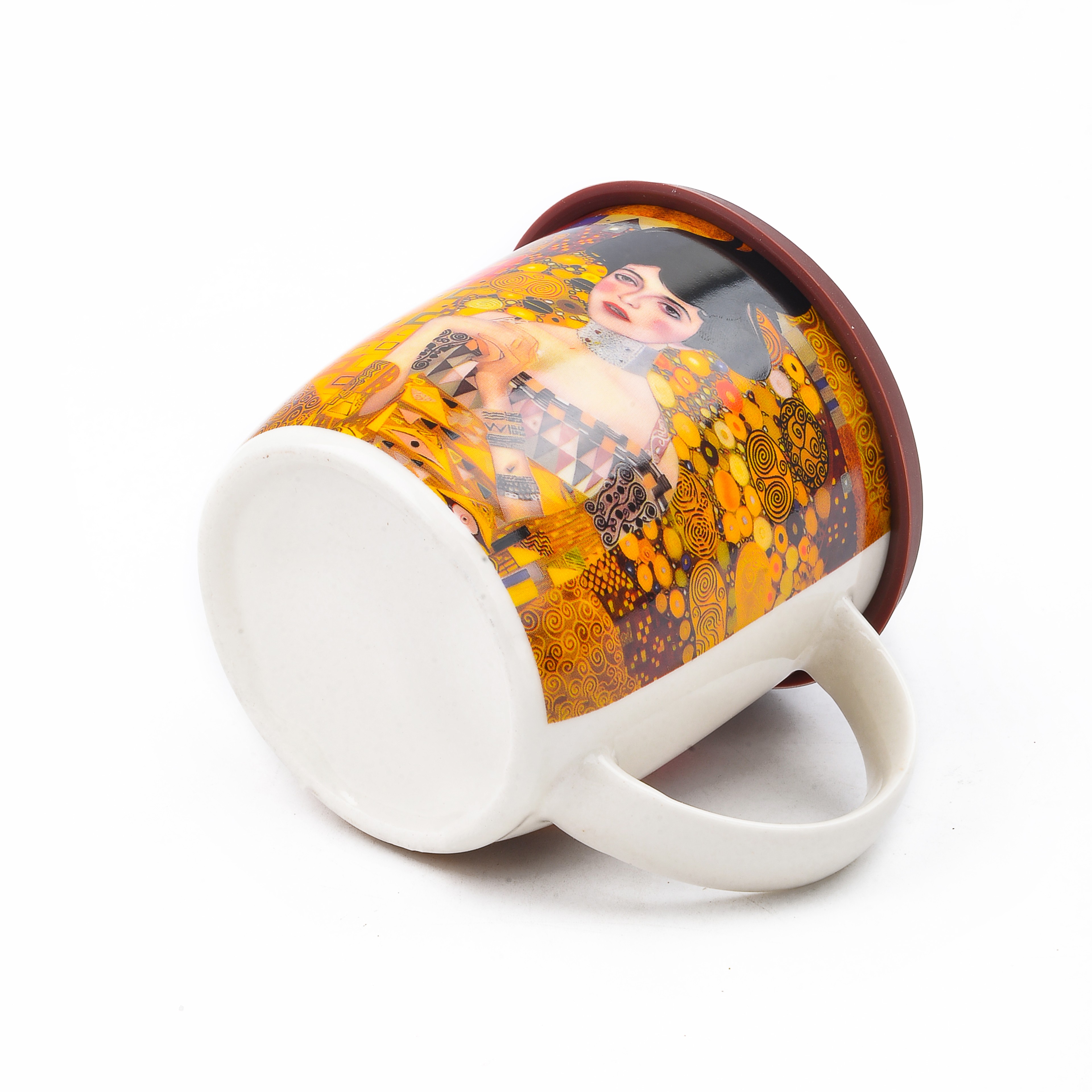 Klimt ceramic cups, mugs with spoons and handles, oil painting gifts, ceramic cups, mugs, water cups, custom coffee cups Specification image