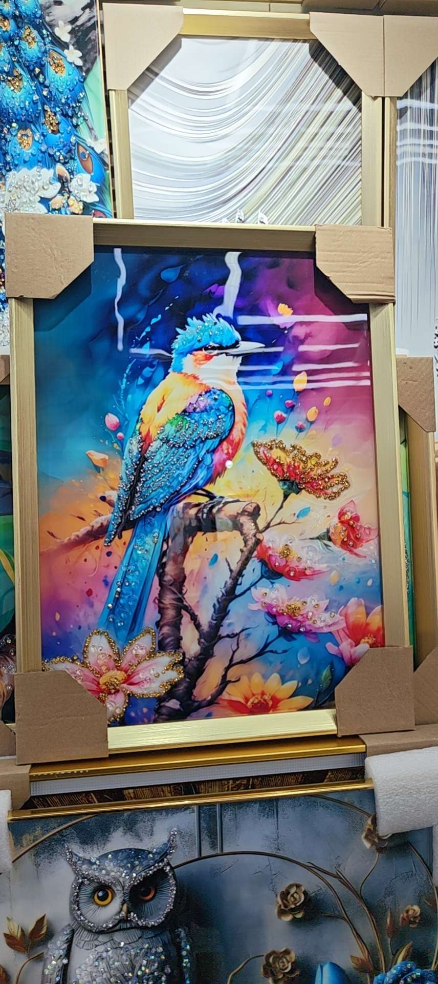 Animal crystal porcelain decorative paintings, corridor hotel hanging paintings, decorative paintings, grassland life Application Scenario