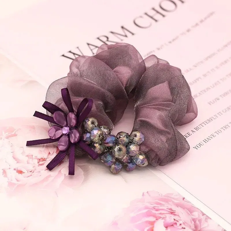 Large intestine hair band, Korean hair tie, women's fashionable hair band, colorful hair band detail image 8