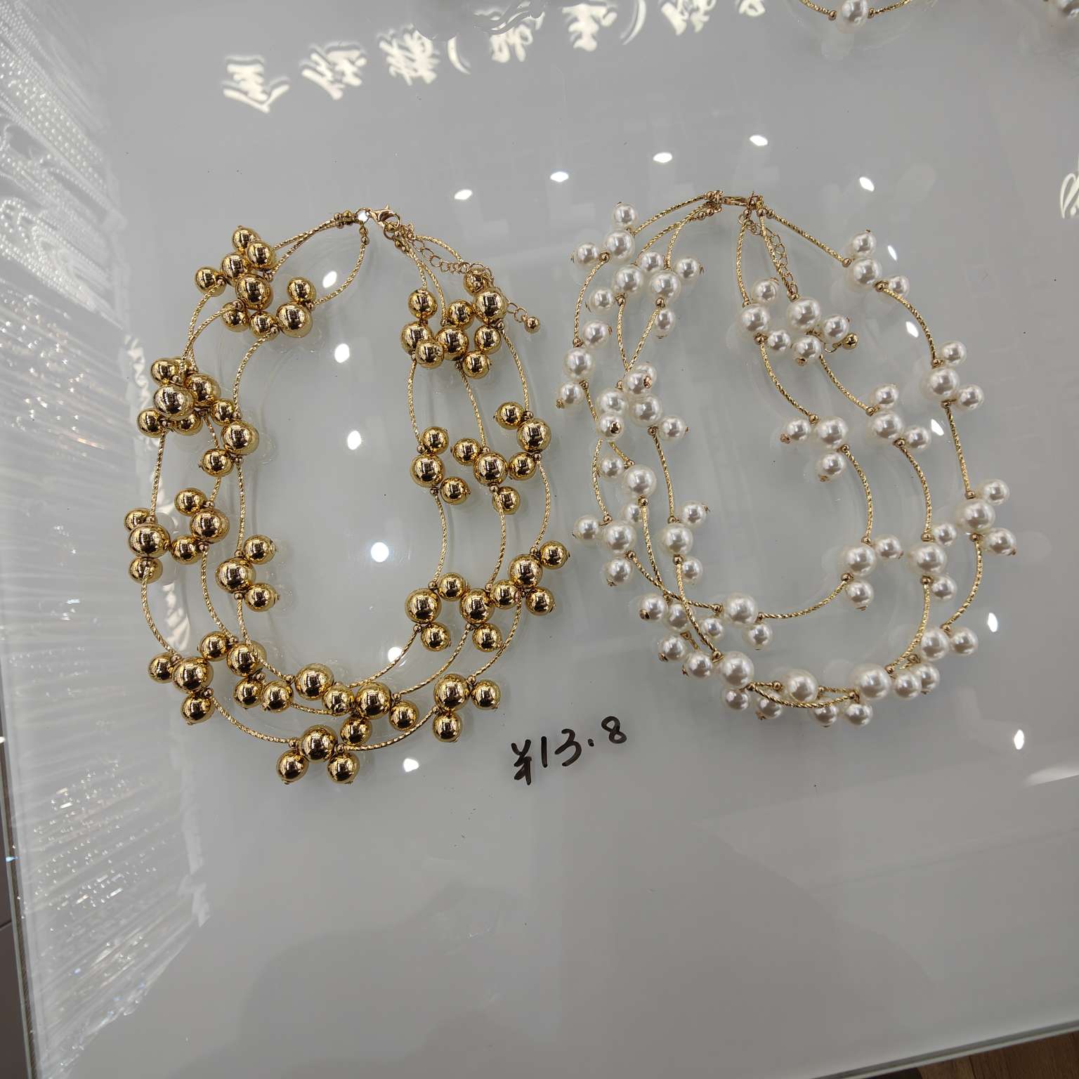 进口饰品钻石脚背链婚戒奢华精致项链礼物详情图5