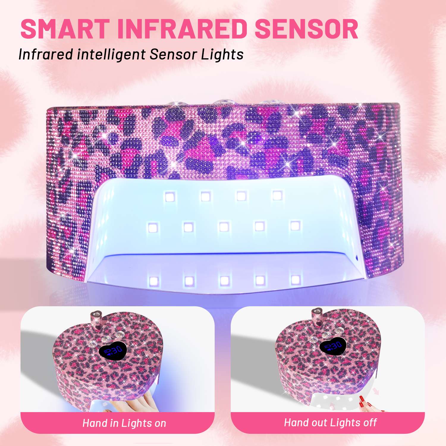 X70 Diamond-applying Electric Light Therapy Lamp, Quick glue baking, nail patch and diamond-applying Special nail lamp, Electric One-line lamp detail image 4