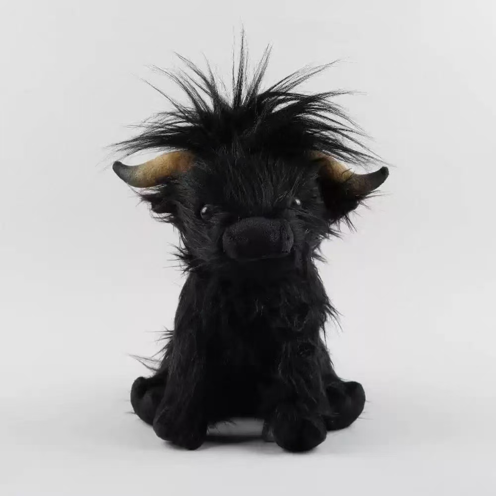 Wholesale of Scottish Highland cow plush toys, trendy dolls, crying babies, plush toys details Picture