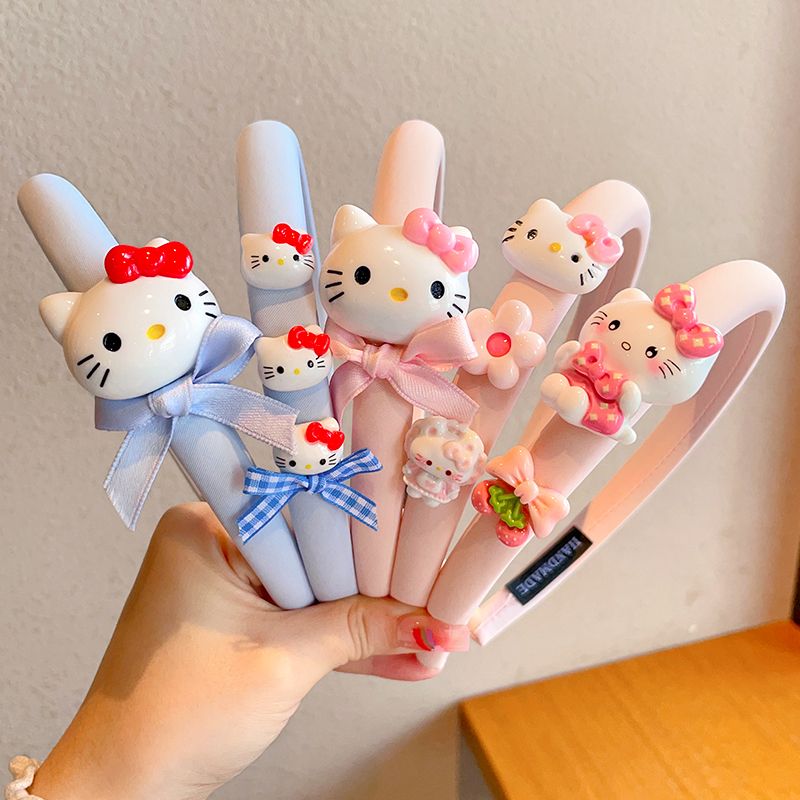 Acrylic children's hair clips, disposable rubber bands, acrylic children's hair clips, children's hair accessories, hair accessories, children's hair bands, cartoon girls, cute Kuromi, anti-slip little girls, girls' hair clips, hair accessories, broken hair headbands detail image 16