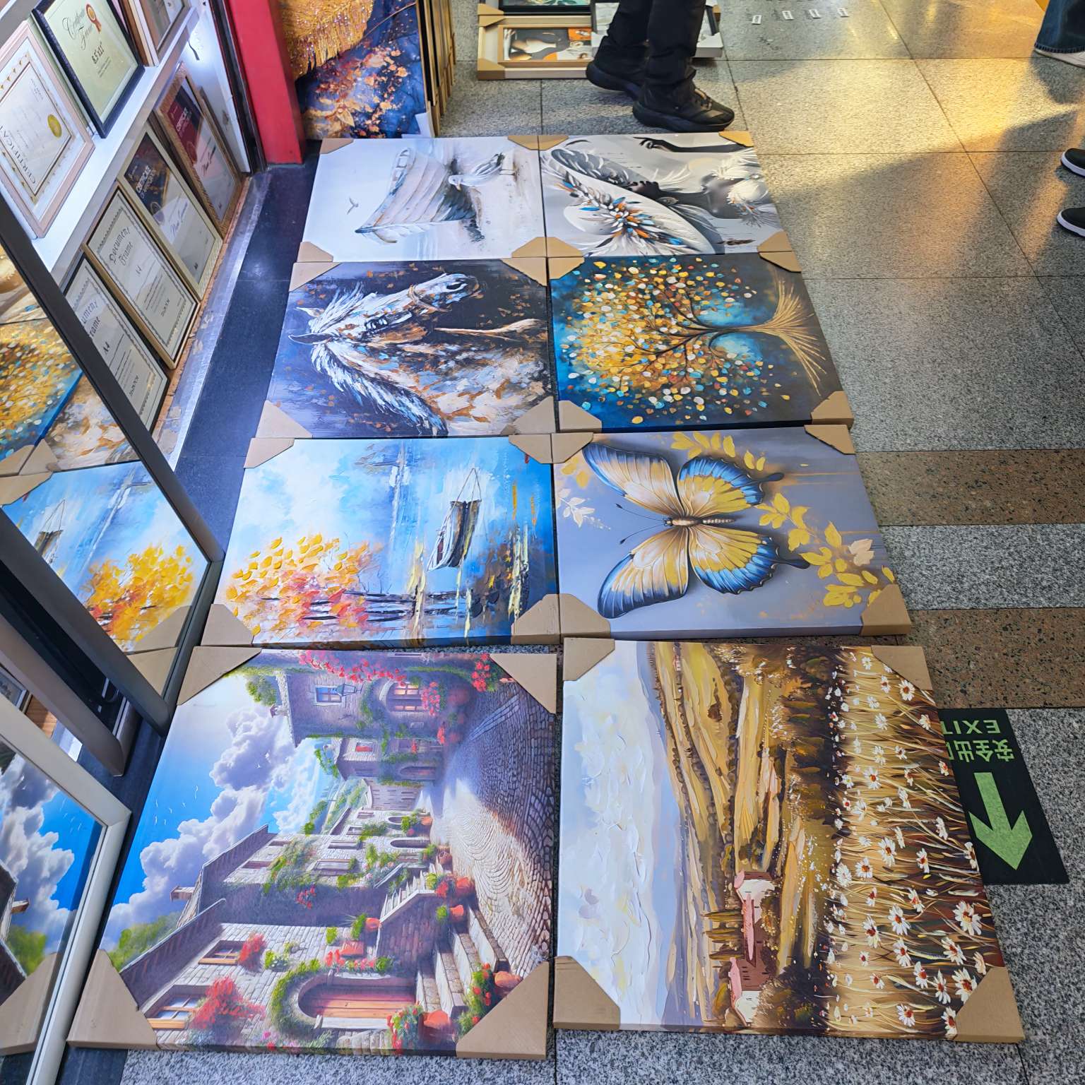 手绘油画素雅经典装饰画走廊酒店客厅挂画装饰画