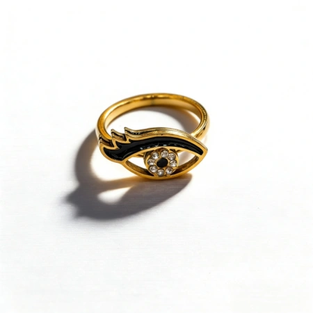 Retro eye-patterned light luxury stainless steel ring for women, fashionable and versatile for commuting Retro eye-patterned light luxury stainless steel ring for women, fashionable and versatile for commuting