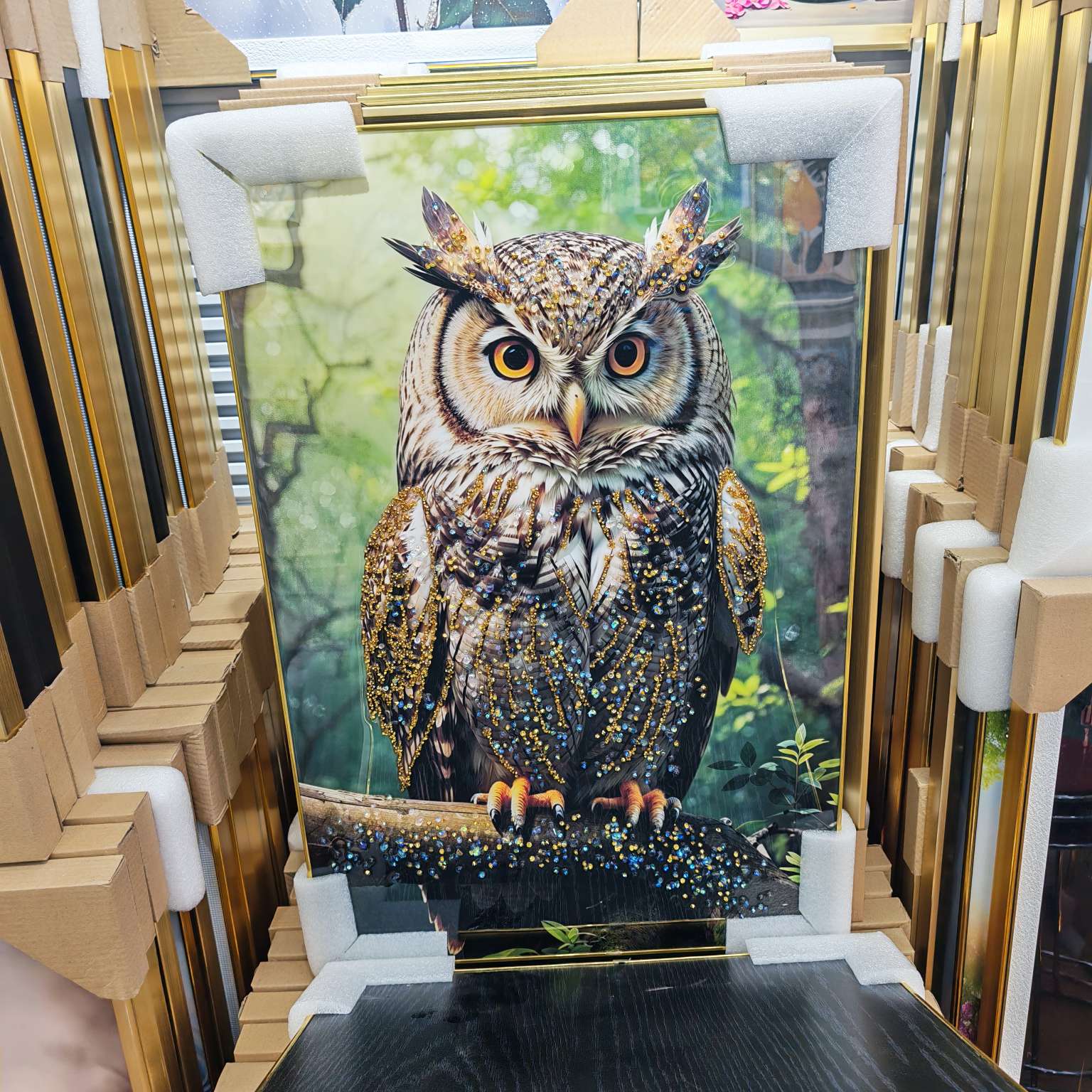 现代工艺晶瓷装饰画客厅卧室走廊酒店简约清新挂画水晶画详情图4