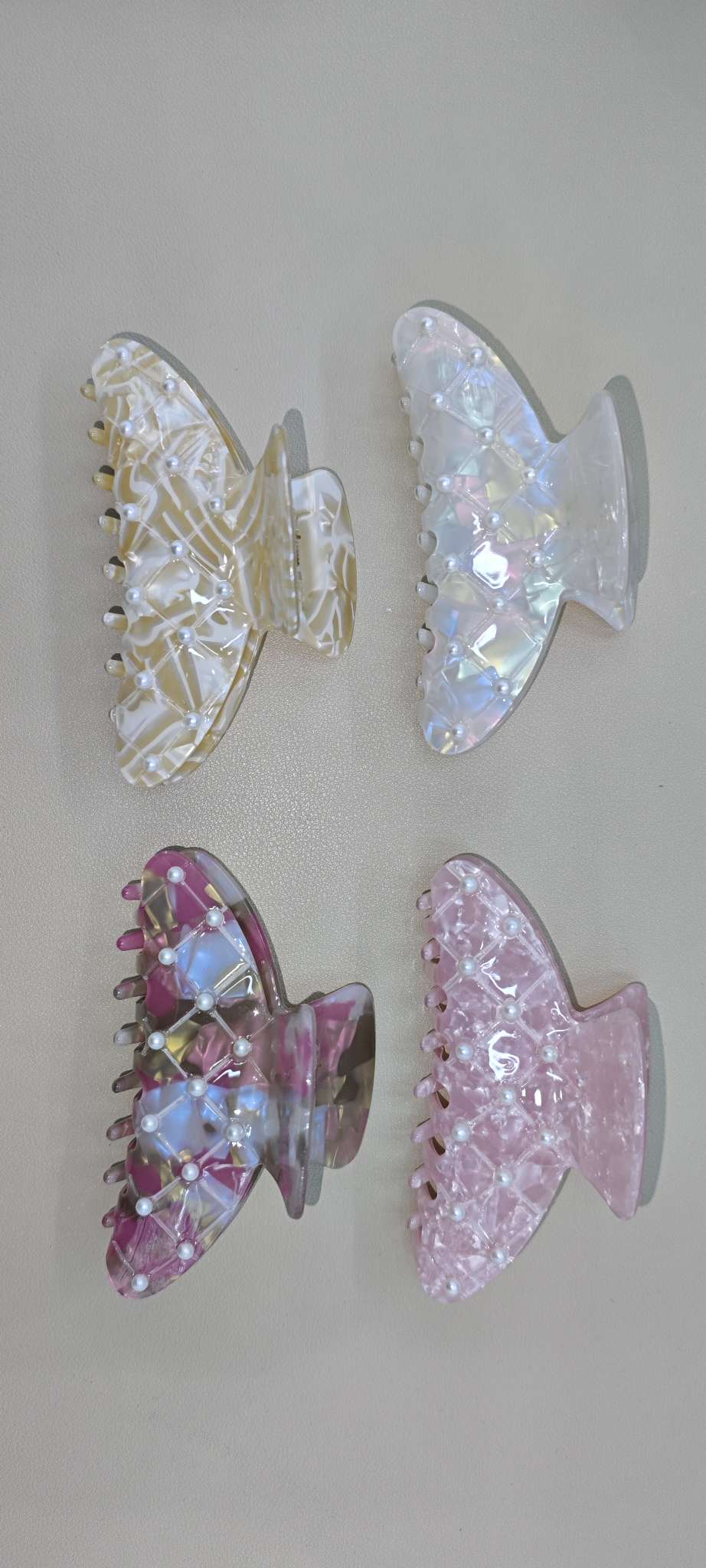 亚克力彩色炫彩珍珠抓夹发饰发卡可爱发夹时尚头饰造型饰品