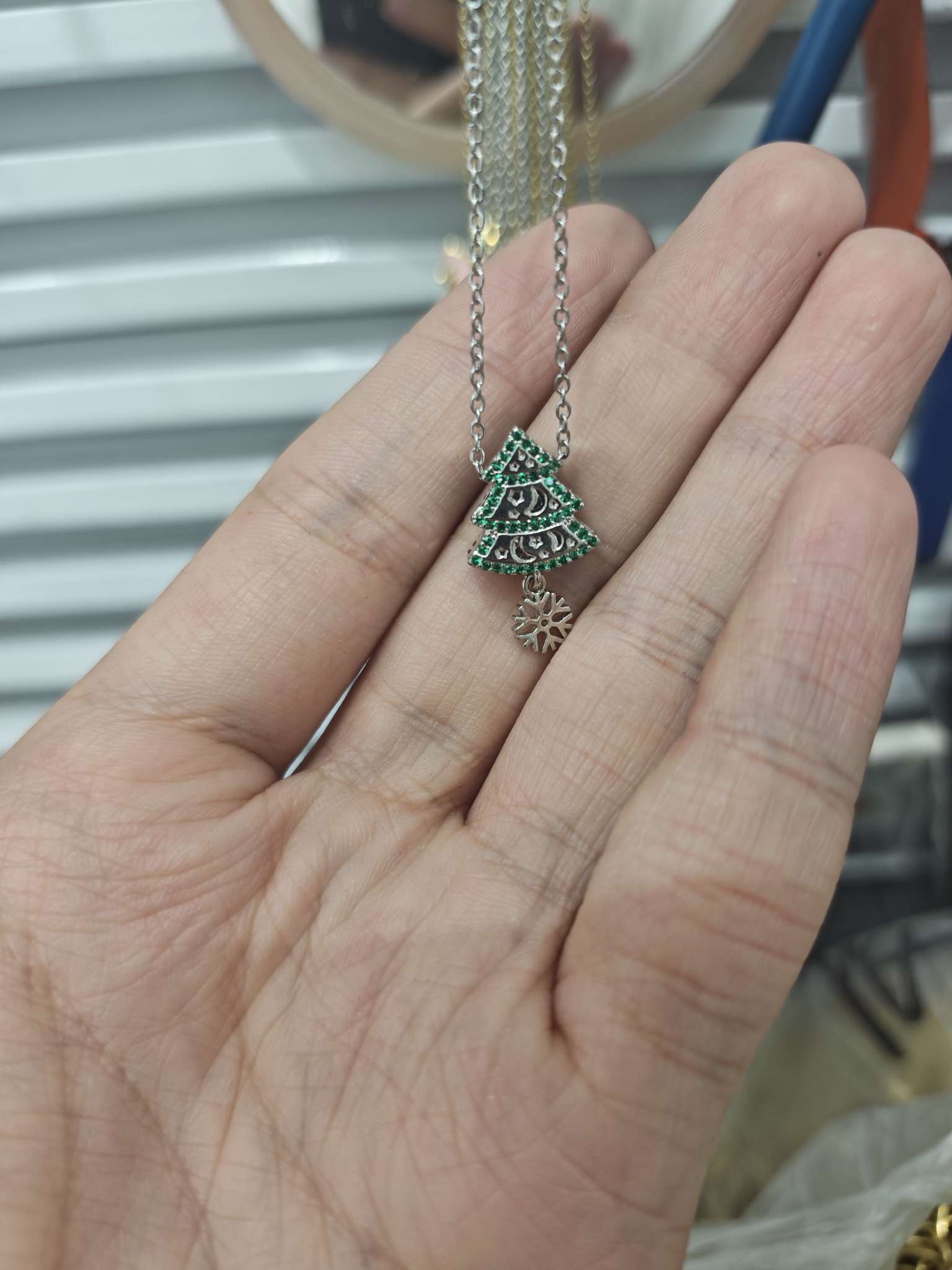 Kitty钛合金莫桑石藏式手工银饰项链莫桑石饰品钛合金Kitty藏式手工项链